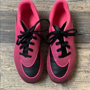 Pink Girls Nike cleats Size 1.5Y